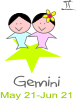 A cartoon depicting twins with contrasting personality traits, standing on a shining star.