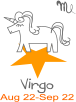 A unicorn displaying the personality traits of a Virgo.