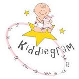 A baby sitting on a star with the word kiddiegram.