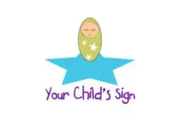 A baby logo featuring an adorable image of a child nestled within a radiant star.